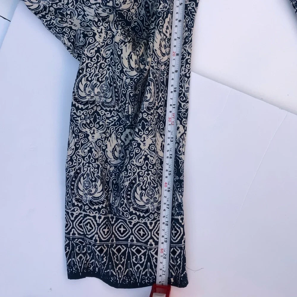 Ralph Lauren Floral Print Capri pants white navy size 8 - Picture 5 of 8